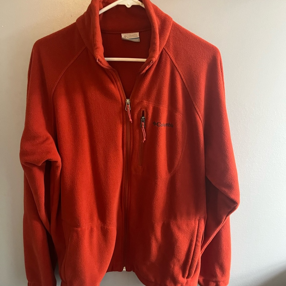 Men’s full zip Columbia fleece jacket sz large